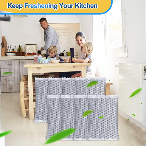 KEEPOW 8 Pack Activated Charcoal Odor Absorber for iTouchless 8 Gallon & Larger Trash Can Deodorizer