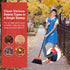 Heavy Duty Broom with 55" Long Handle - Black and Red Angle Broom for Indoor, Outdoor, Kitchen