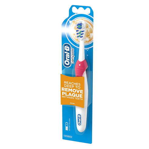 Pack 3 Oral-B Complete Action Deep Clean Battery Power Toothbrush to Remove Plaque between Teeth