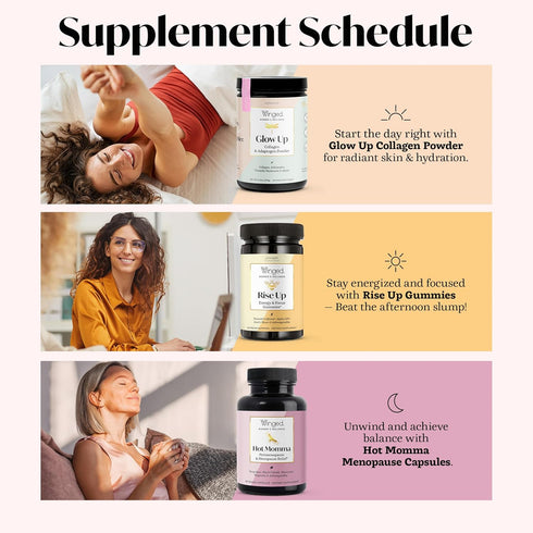 Momma 60 Winged Wellness Hot Menopause Supplements for Women - Hormone-Free Menopause Relief Support for Hot Flashes