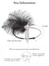 SWEETV Flapper Headbands - Womens 1920s Inspired Feather Headband, Great Gatsby Cocktail Party Rhinestone Hair