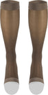 Truform Women's Knee High Length Sheer Compression Stockings, Open Toe, 15-20 mmHg, 20 Denier, Taupe, X-Large