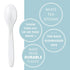 Plasticpro Heavyweight Disposable White Plastic Tea Spoons, Pack of 50 Count