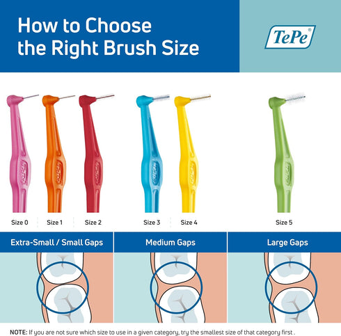 TEPE Interdental Brush Angle, Multi Pack Angled Dental Brush for Teeth Cleaning