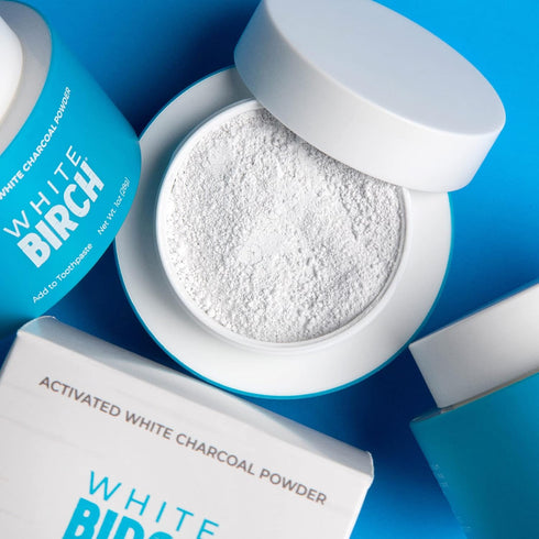 White Birch Activated White Charcoal Powder, Professional Teeth Whitening Charcoal for Natural Oral Care