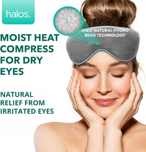 Microwave Activated Warm Eye Compress – Dry Eye Therapy Mask for Blepharitis & Stye Treatment, Moist Heat for Eyes
