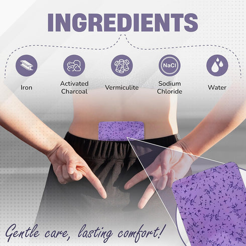 Period Cramp Relief Menstrual Patch Heat Pads for Pain Relief & PMS | Portable Heating Pad | Emberly Self-Heating Patch