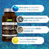 Pure & Essential Omega-3 & D3, 60 Softgels - 1000iu, Fast-Acting rTG for Eyes, Heart & Brain Function