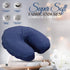 London Linens Pack of 4 Blue Premium Extra Thick 100% Cotton Flannel Massage Tables Face Cradle Covers