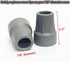 Crutch Tips, Replacement Medical Cane Tips, 7/8 Inch, Gray, 2 Pcs