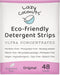 Eco Friendly Plant Powered Laundry Detergent Strips, Fragrance Free, Lightweight, Perfect for Home, Travel