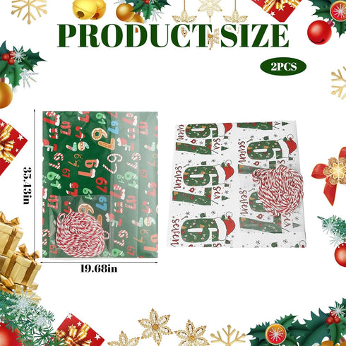 ZHLKHIOP 2 6 7 67 2 Pcs Christmas Wrapping Paper, Meme Christmas Gift Wrap, White and Green Holiday Wrapping Paper