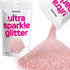 Hemway Ultra Sparkle Glitter - Light Rose Gold, 100g Microfine Metallic Flakes for Crafts and Decoration