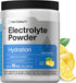 Horbaeach Electrolytes Powder, 16 oz, 130 Servings, Vegetarian, Keto-Friendly, Lemon Flavor