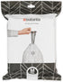 Brabantia PerfectFit Trash Bags, Size M/16 Gal, Thick Plastic Trash Can Liners with Drawstring Handles (40 Bags)