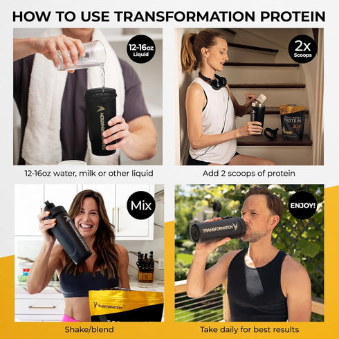 Transformation Protein Super Blend | Egg White, Collagen Peptides, Plant Protein | 10 Pack, 15 Billion CFU Probiotics