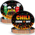 50 Pcs Chili Cook Off Oval Paper Plates, 11 inch Large Disposable Platters for Mexican Fiesta Chili Cooking Competition