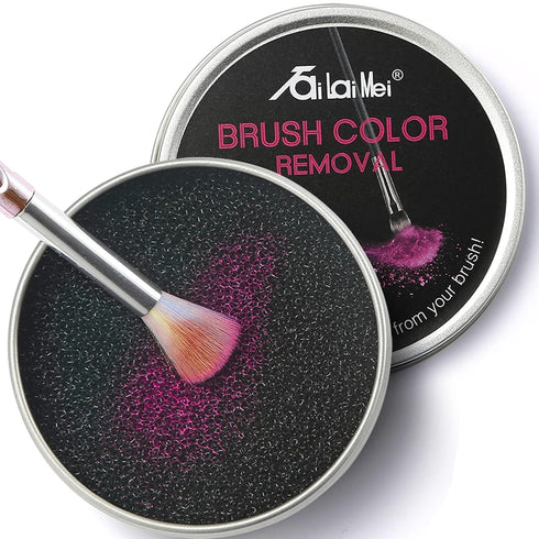 TailaiMei 2 Pack Color Removal Cleaner Sponge - Quickly Clean Makeup Brushes Without Water or Chemicals