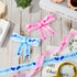Whaline 2 Rolls Baby Shower Craft Ribbons, 20 Yards Blue Pink Satin for Gift Wrapping and Decorations