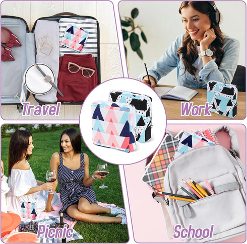 KALIONE 2 Packs Period Bags for Teen Girls, Pad Bag for Period, Period Pouch, Sanitary Pad Storage Bag Pad Bag