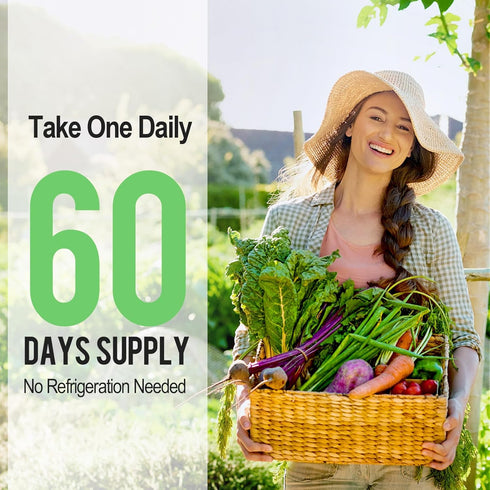 Probiotics for Women and Men, 300 Billion CFU, 24 Strains with 15 Organic Herbs for Digestive, Immune & Whole-Body