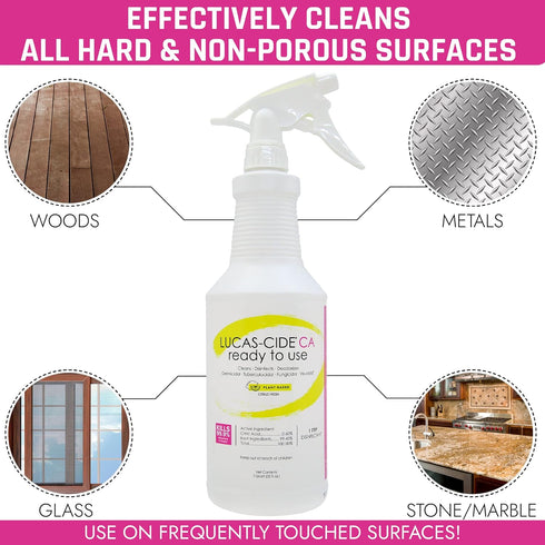 LUCAS-CIDE Ready To Use All Purpose Cleaner - Home Essentials Cleaning Supplies For Everyday Hygiene - Fresh Citrus