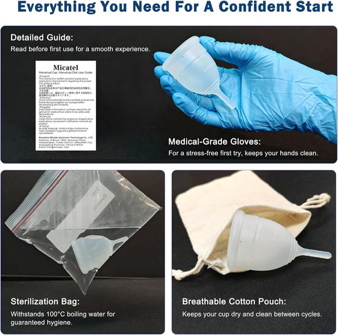 Reusable Small Silicone Menstrual Cup - Leak-Free & Beginner Friendly