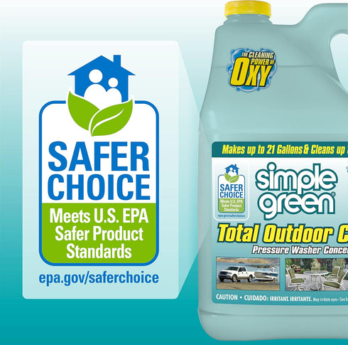 Simple Green Oxy Solve Total Outdoor Pressure Washer Cleaner - 1 Gallon for Effective Outdoor Cleaning