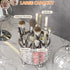 J Warrior 360° Rotating Makeup Brush Holder with Lid, Dustproof Cosmetic Organizer for Bathroom and Vanity