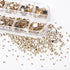 Canvalite 1500PCS Champagne Rhinestones, Flat Back Gems with Tweezers and Dotting Pen for Nail Art and Crafts