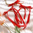 VOBOBE Hair Bows for Women - 4PCS Red Tassel Ribbon Bowknot Hair Clips Barrettes with Long Tail, Solid Satin