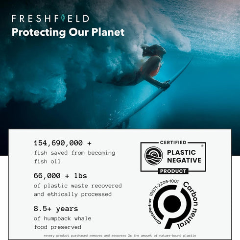 Freshfield Vegan Omega 3 DHA: Algae Oil, Plant Based Omega for Heart, Brain, Joint Health, No Heavy Metals