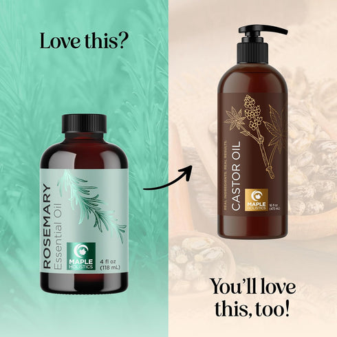 Pure Rosemary Essential Oil 4oz - Undiluted Oil for Hair, Skin, Nails & Aromatherapy Diffusers