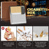 X-LIGHTER Cigarette Case with Lighter, Smell Proof Ultra Slim Leather Holder for 84MM King Size Cigarettes, Business