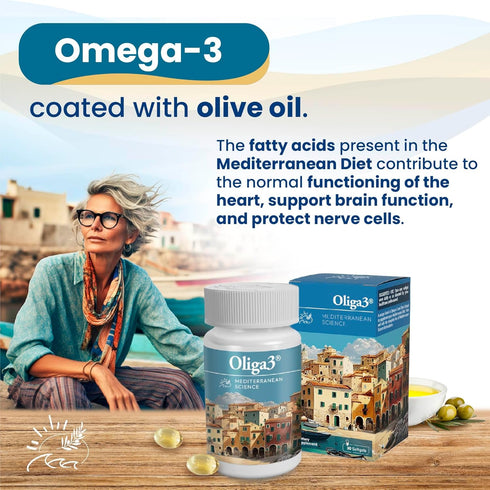 Omega-3 EPA and DHA with Vitamins D and E, Capsules for Memory and Focus, 30 Capsules