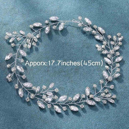 JAKAWIN Bride Rhinestone Wedding Hair Piece Silver Crystal Bridal Updo Hair Vine Accessories for Women