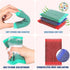 16 Pack Steel Dish Sponge Scrub Sponges, Non Scratch Kitchen Multipurpose Cleaning Sponges, Color Random