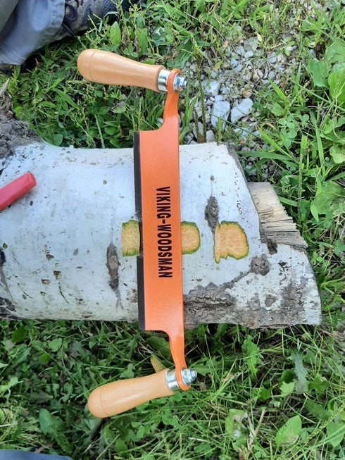 Viking Woodsman LT028 - 5 Inch Straight Draw Shave with 30 Degree Bevel Blade - Sharpened