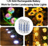 1.2V 600mAh Ni-MH AAA Rechargeable Batteries, Triple A Batteries for Outdoor Solar Lights, String Lights, Pathway Lights, Pre-Charged, 12 Pack