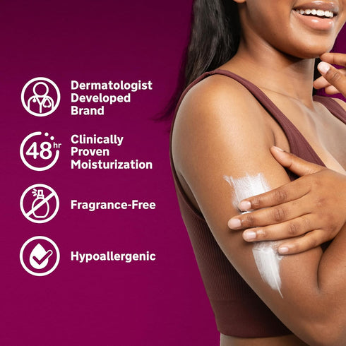 Lubriderm Advanced Therapy Fragrance Free Hand & Body Lotion, 24 Fl. Oz for Extra Dry Skin