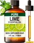 Set Set 2X 4 Oz Mandarin Essential Oil for Diffuse & Lime Essential Oil for Diffuser - Aromatherapy Grade Essential