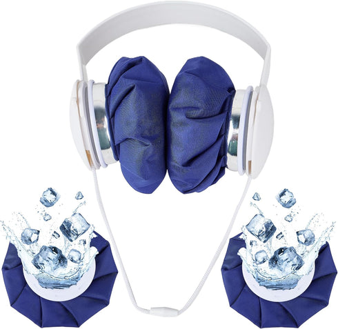 Neck Cooler for Hot Weather - Reusable Ice Pack Neck Cooling Device for Pain Relief (White Blue)