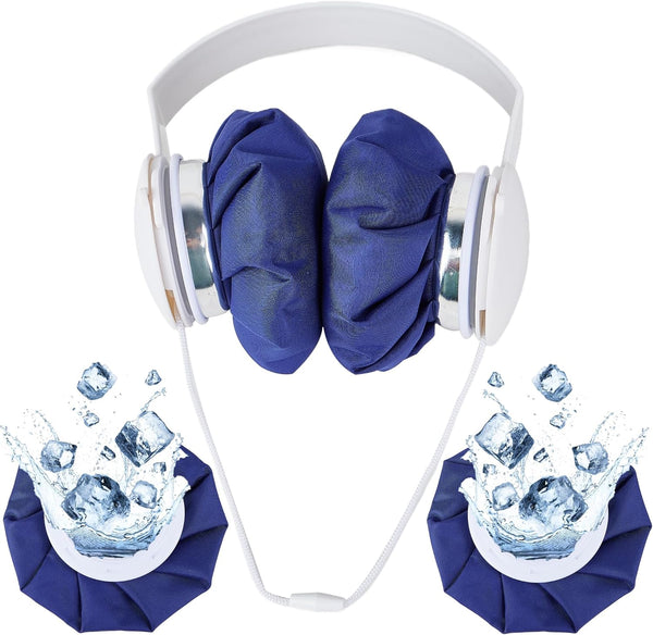 Neck Cooler for Hot Weather - Reusable Ice Pack Neck Cooling Device for Pain Relief (White Blue)