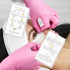 Lash Extension Aftercare Instructions Cards | 50 Pack | Double Sided 3.5 x 2" | Marble Look with Gold Icons Design