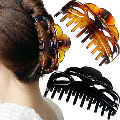 Large Hair Clips for Thick Hair - Plastic Big Claw Clips for Women, Strong Hold Jumbo Hair Jaw Clips