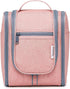 Narwey Small Hanging Toiletry Bag - Women Travel Makeup Organizer for Toiletries and Cosmetics (Medium, Pink)