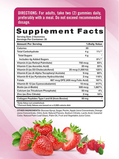 Gummies 70 Count Nature's Truth Womens Multivitamin Plus Collagen & Biotin | | Non-GMO & Gluten Free Supplement