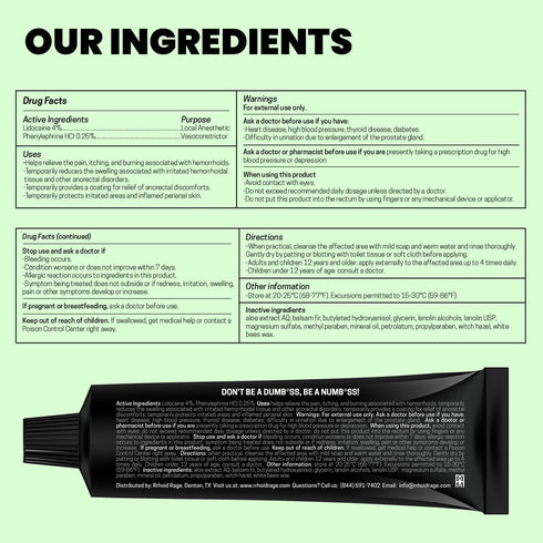 Hemorrhoid Ointment - Fast Acting Treatment with Lidocaine, Aloe Extract, Magnesium Sulfate for Pain Relief