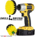 Carpet Cleaner Mini Corner Drill Brush and 4-inch Flat Scrub Brush Kit for Bathroom Accessories