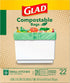 Glad Kitchen Compost Bags, 100% Compostable, 2.6 Gallon Unscented - 22 Count